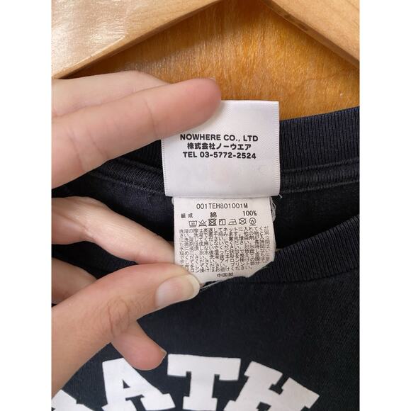 A BATHING APE BAPE College Font Graphic T Shirt Vintage Single Stitch Sz S Black - Picture 8 of 12